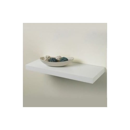 Mensola tamburata quadrata colore Bianco 100x25x5cm