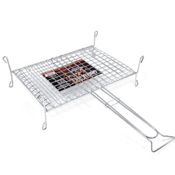 Griglia Bistecchiera con Piedi 40 x 30 Graticola per Barbecue