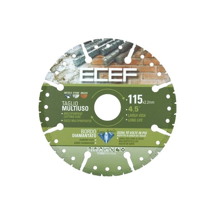 DISCO DIAMANTATO DA TAGLIO MULTIUSO 115 MM 4,5"