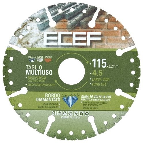 DISCO DIAMANTATO DA TAGLIO MULTIUSO 115 MM 4,5"