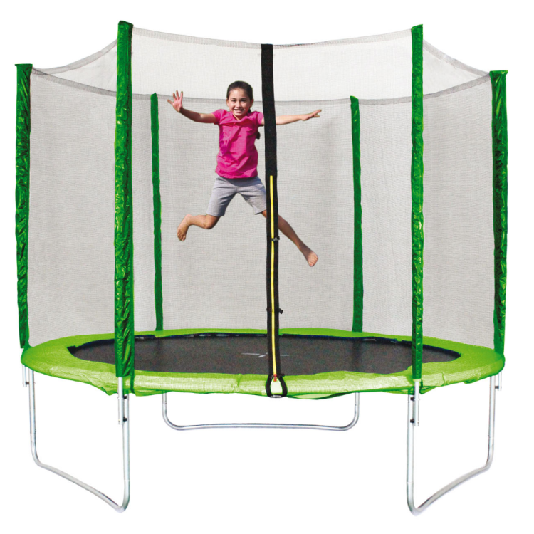 Trampolino salta sata tappeto elastico con rete 150kg