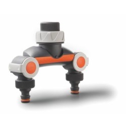 Presa rubinetto 2 uscite regolazione flusso d'acqua