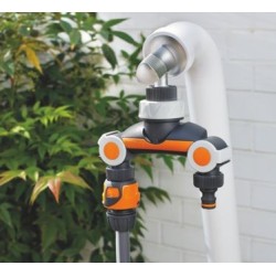 Presa rubinetto 2 uscite regolazione flusso d'acqua 2