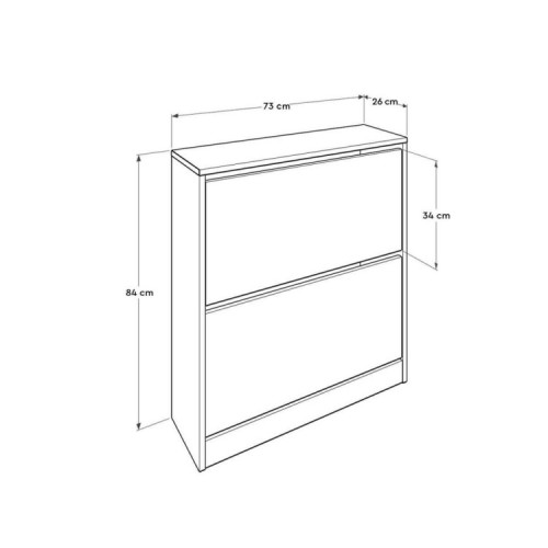Scarpiera 2 ante a ribalta 73x26xH84