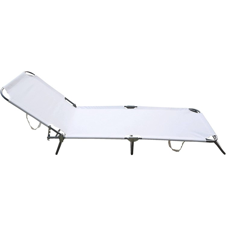 Lettino pieghevole Maiorca bianco H24cmxP188cmxL55cm