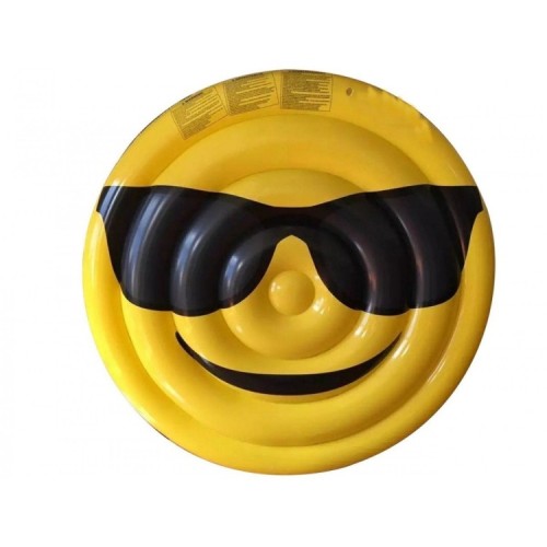 Materassino gonfiabille emoticon con occhiali da sole
