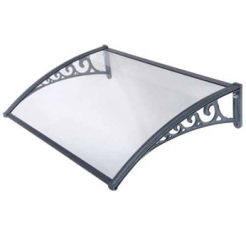 Pensilina Naxos Compatta 100x80 cm Nero Satinato | Tettoia Esterno