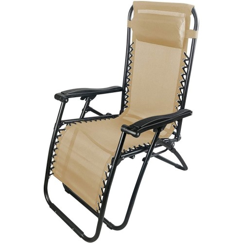 Sdraio siesta pieghevole beige 90x65x110