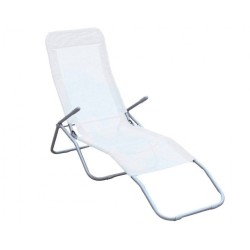 Sdraio Formentera  basculante bianca 140x57x96 cm