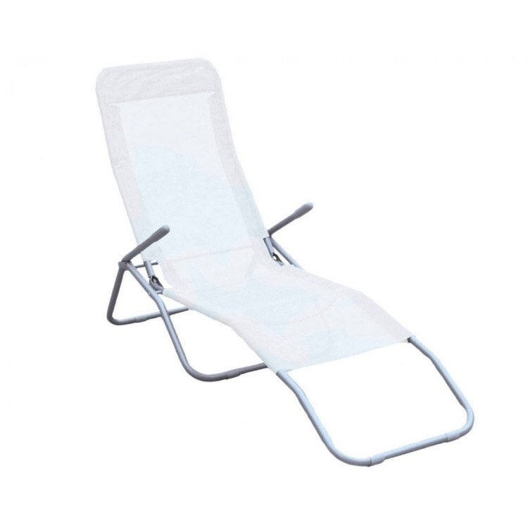 Sdraio Formentera  basculante bianca 140x57x96 cm