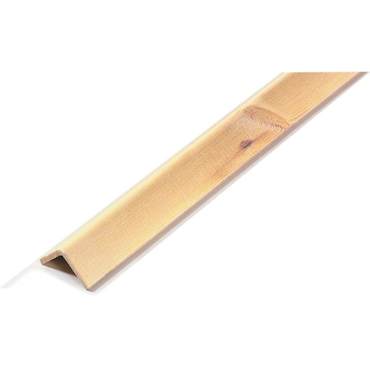 Paraspigolo angolare per muri  di pino grezzo 45x45x3000 mm