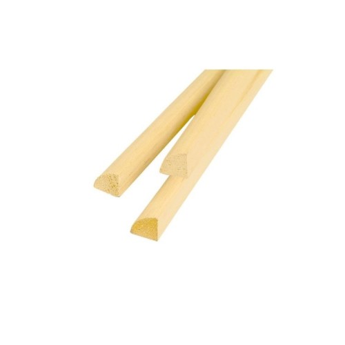 Listello 1/4 di tondo in ayous 10x10x3000mm