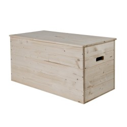 Baule con coperchio in legno non verniciato varie misure - 1000x400x400mm
