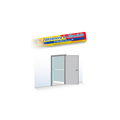 Zanzariera 1 porta battente 100x240 cm vari colori - Bianco