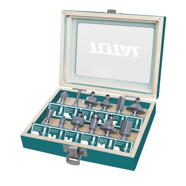 Frese per fesatrice stelo da  6mm set 12pz