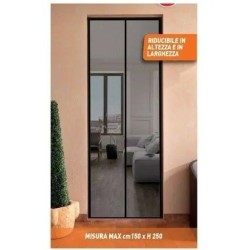 Tenda zanzariera Eco Magnetix 140xH250 cm Bianco/Nero - Bianco