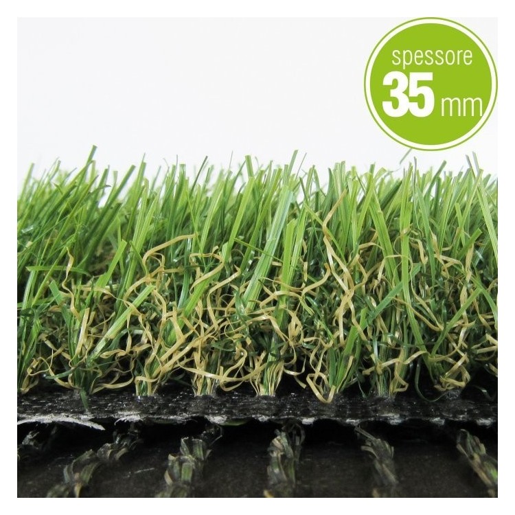 Prato sintetico, Tappeto Erbetta ,Erba Sintetica spes. 35mm - 2x10