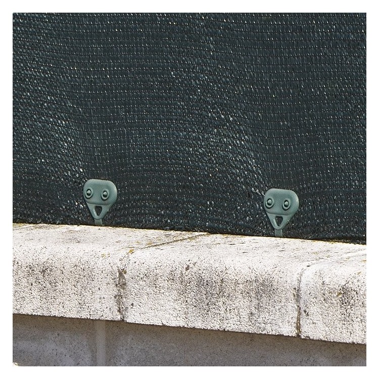 Ganci per fissaggio rete in plastica verde kit 20 pz