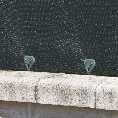 Ganci per fissaggio rete in plastica verde kit 20 pz