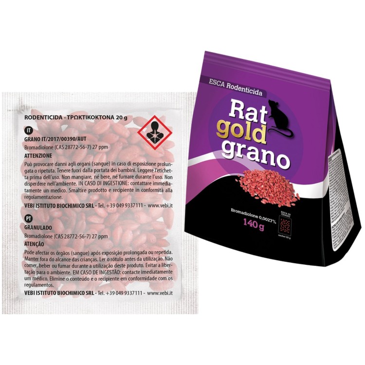 Esca rat Gold di grano 140 g 7 confezioni da 20 g