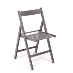 sedia pieghevole in legno di faggio disponibile in 3 colori - Grigio