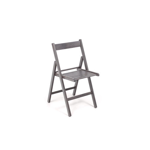 sedia pieghevole in legno di faggio disponibile in 3 colori - Grigio