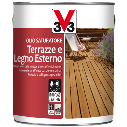Olio saturatore terrazze e legno esterno - 1L