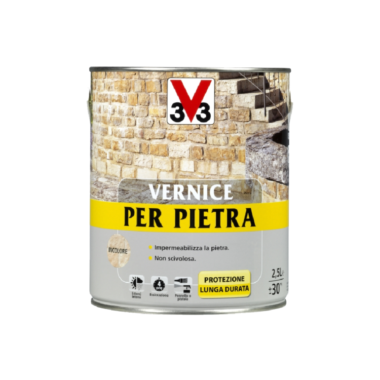 V33 Vernice per pietra incolore protezione a lunga durata - 1L