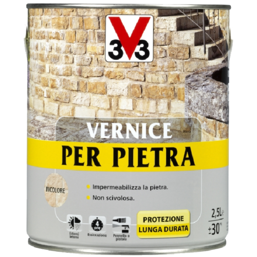 V33 Vernice per pietra incolore protezione a lunga durata - 2,5L