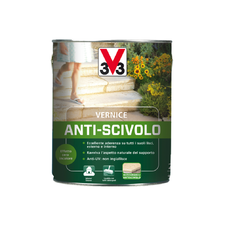 Vernice anti-scivolo effetto cera incolore - 2,5L