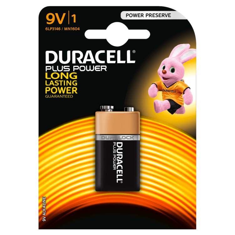 Batteria duracell plu 9 v 6Lr61/MN1604