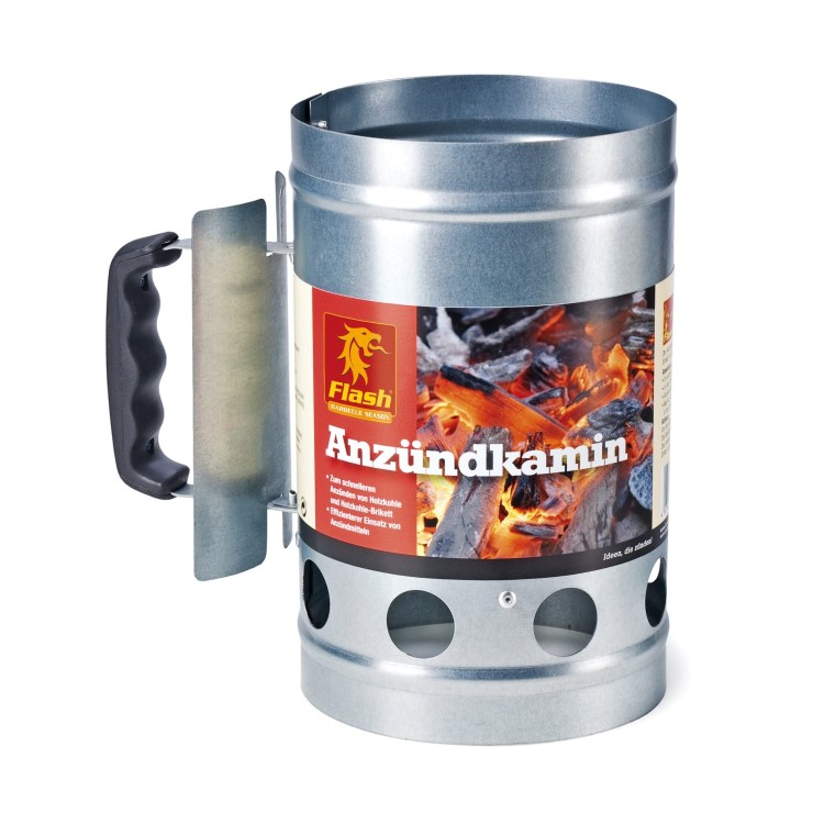 Vulcano accendi carbonella in acciaio inox spazzolato