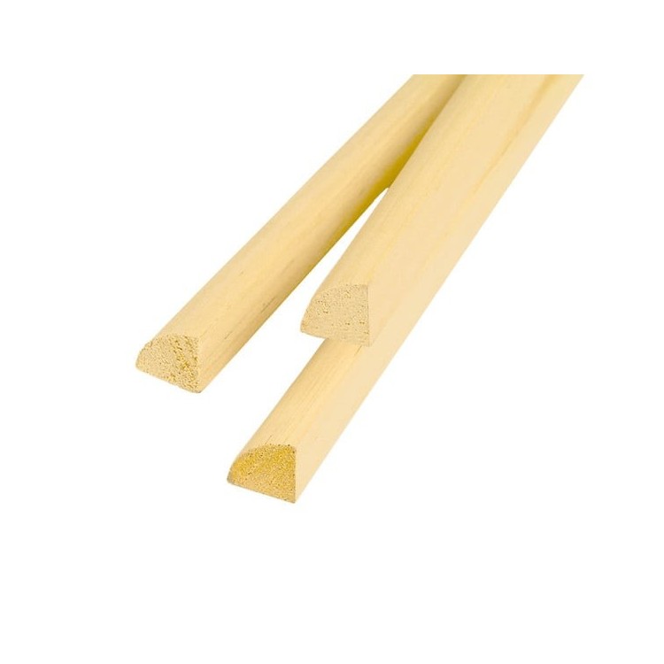 Listello 1/4 di tondo in ayous 20x20x3000mm