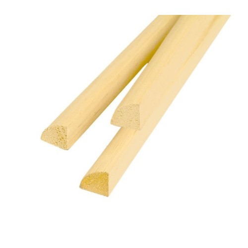 Listello 1/4 di tondo in ayous 20x20x3000mm