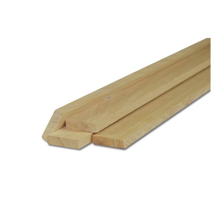 Listello in legno massello di kotò 10x40x2150mm