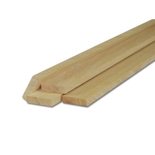 Listello in legno massello di kotò 10x40x2150mm