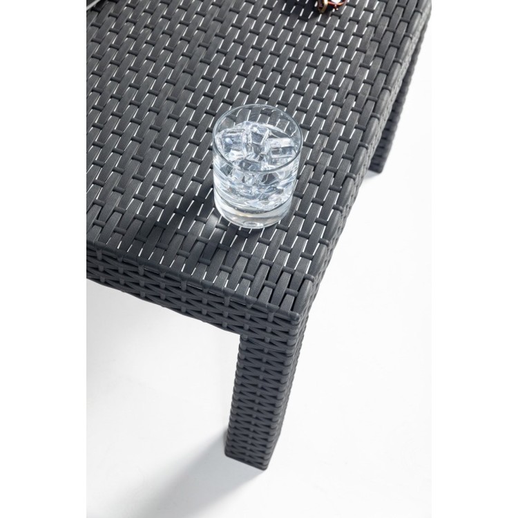 Set Matilde 2 poltrone e 1 tavolo da giardino color antracite