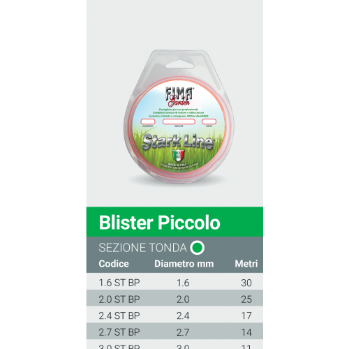 Filo tondo in nylon Stark line disponibile con vari diametri - 3.0mmx11mt