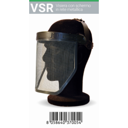 Visiera schermo in rete meccanica protettiva