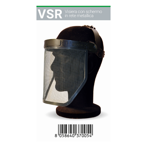Visiera schermo in rete meccanica protettiva