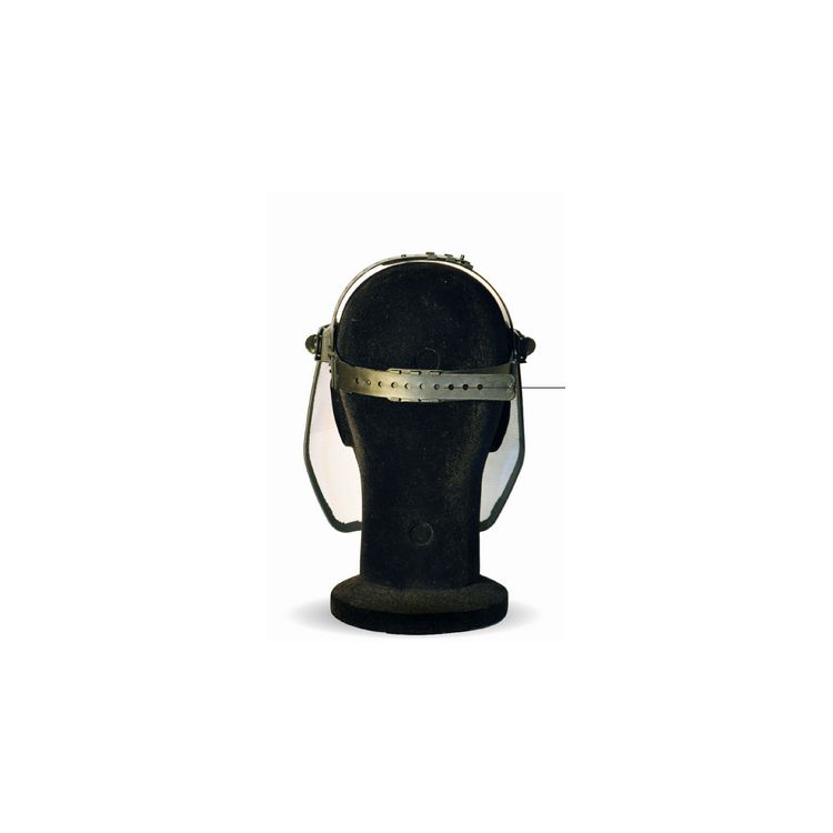 Visiera schermo in rete meccanica protettiva