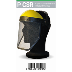 Visiera schermo in rete meccanica regolabile con pomello