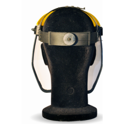 Visiera schermo in rete meccanica regolabile con pomello 2