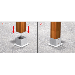 Supporto a pavimento per travi in legno 101x101x150x180 mm 2