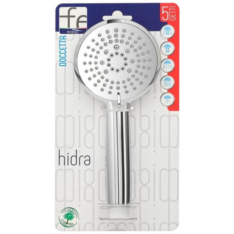 Doccetta Feridras 5 getti d'acqua diametro 11 cm cromata