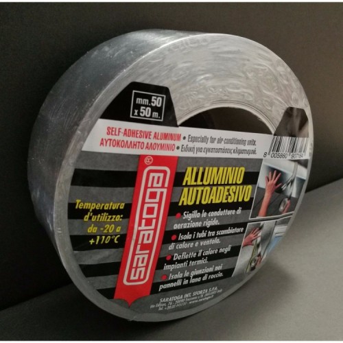 Saratoga Alluminio Autoadesivo mm 50 x 50 m