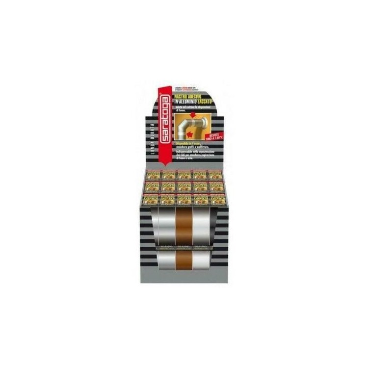 Saratoga Nastro Adesivo Laccato in Alluminio mm 40 x 9 m