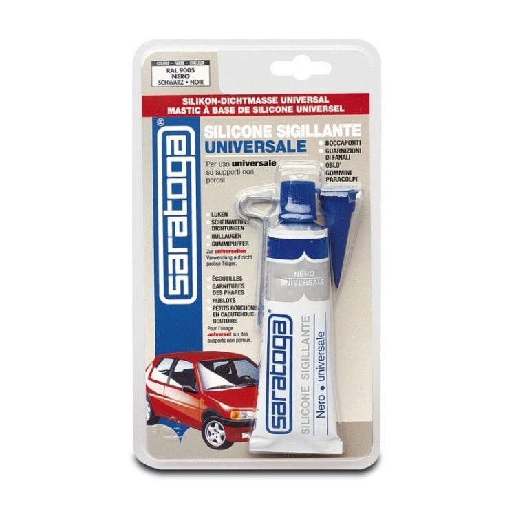 Saratoga Silicone Sigillante Universale Nero da 60ml
