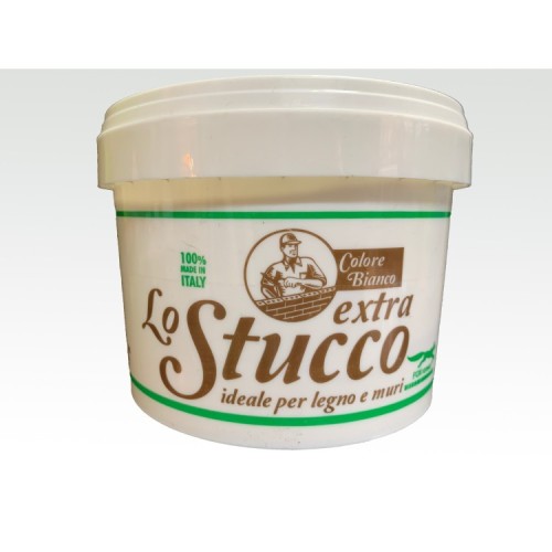 Lo stucco extra Ideale per legno e muri colore Bianco - 1kg