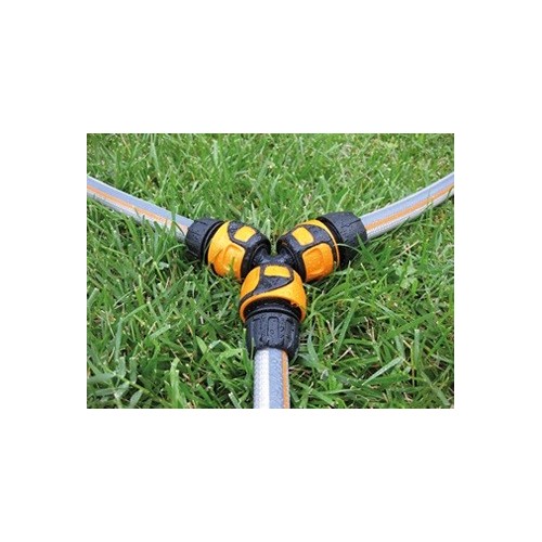 RACCORDO TRE INNESTI CON RACCORDI PORTAGOMMA